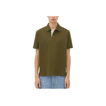 Bottega Veneta Polo Shirt Men's Olive Oil Color