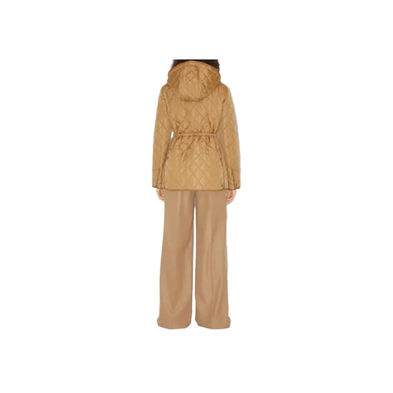 Burberry Diamond Quilted Drawstring Waist Hooded Jacket-2