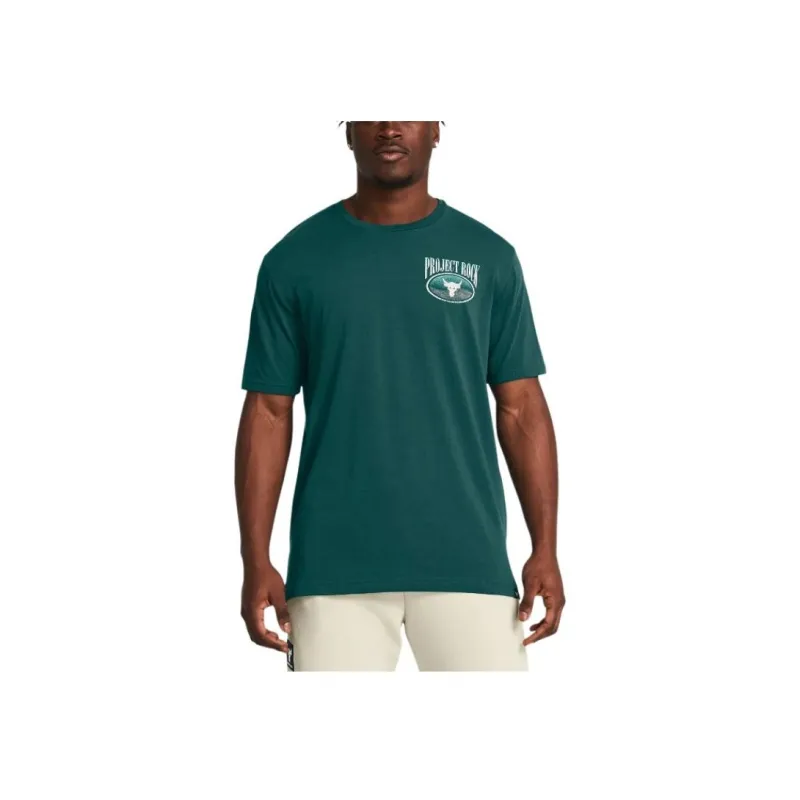 Under Armour Project Project Rock T Shirt Men's Moss Green-3