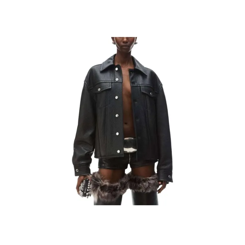Alexander Wang Curved sleeve Leather Jacket-1