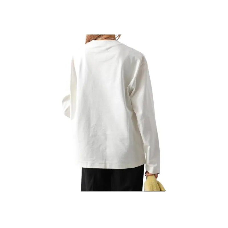 JIL SANDER Logo Printed Long Sleeved T Shirt-4