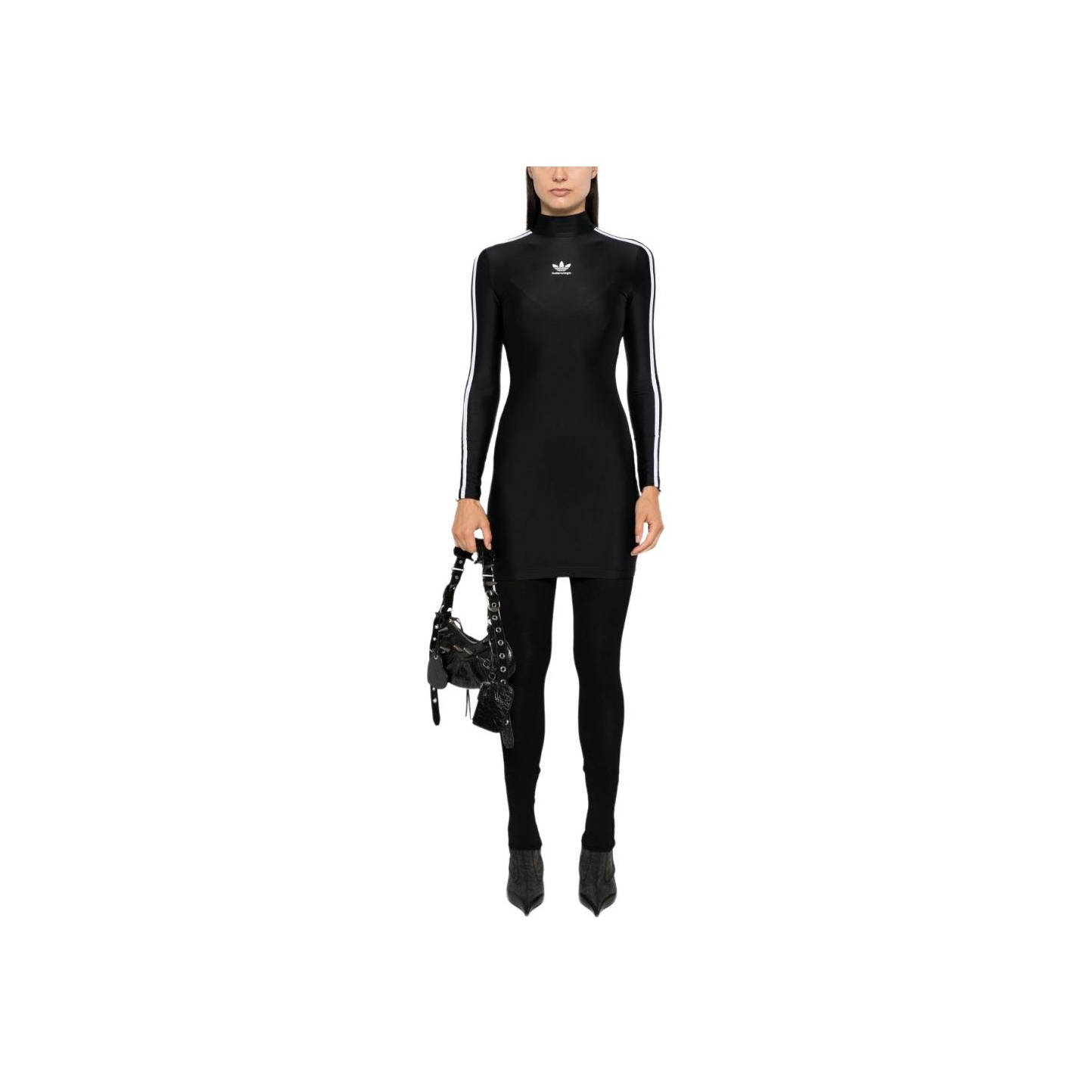 Balenciaga X Adidas Long Sleeve Mini Dress Black - POIZON