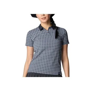Under Armour ArmorDry Monogram Check Polo Shirt Women's Castle Stone/White 025