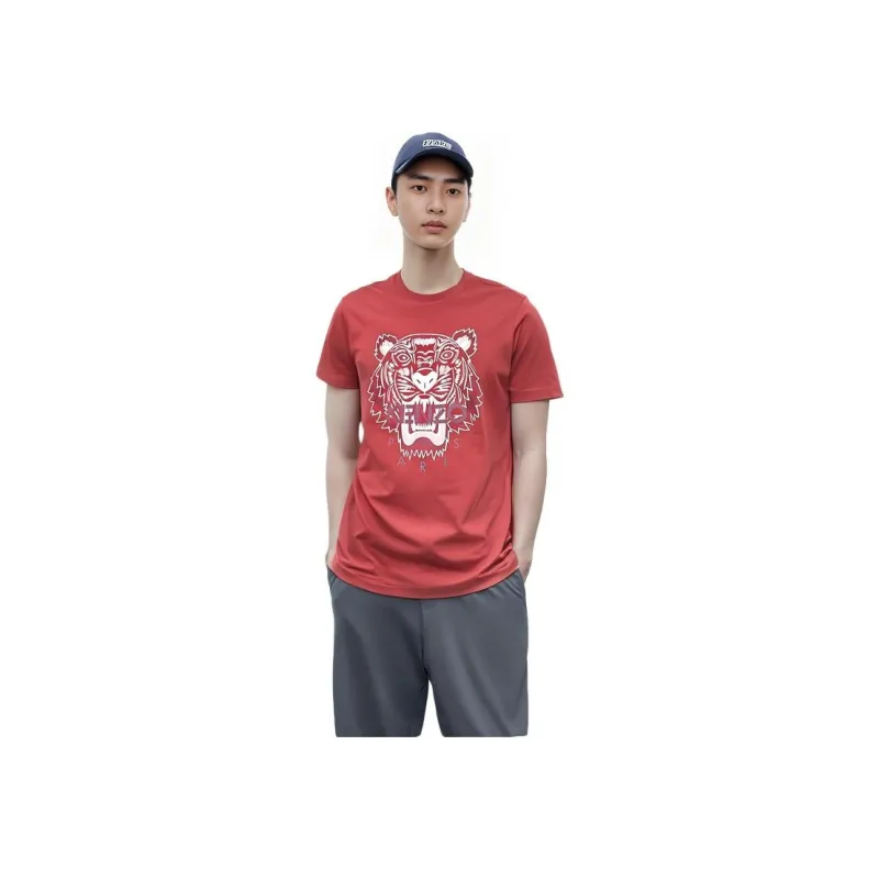 KENZO T Shirts Men Cherry Red-3