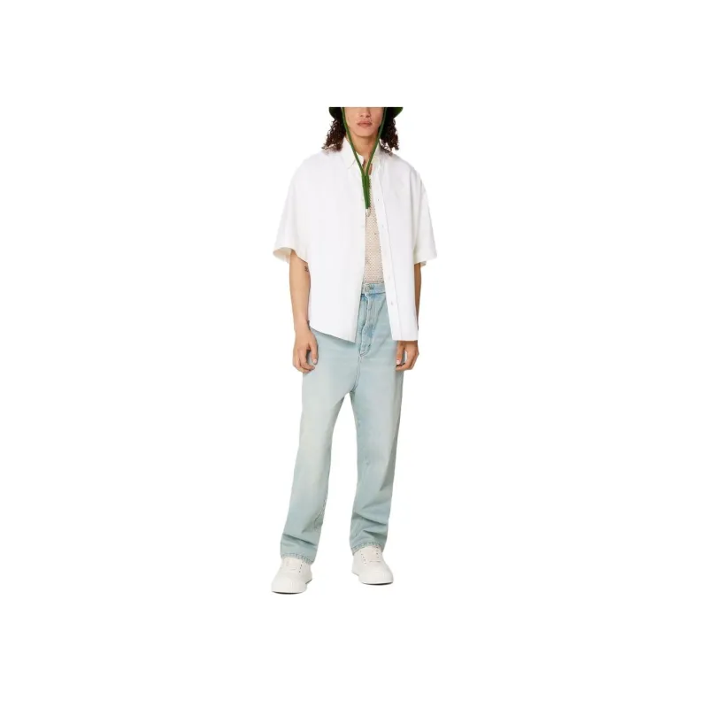 Ami Logo Patch Wide Leg Jeans-1