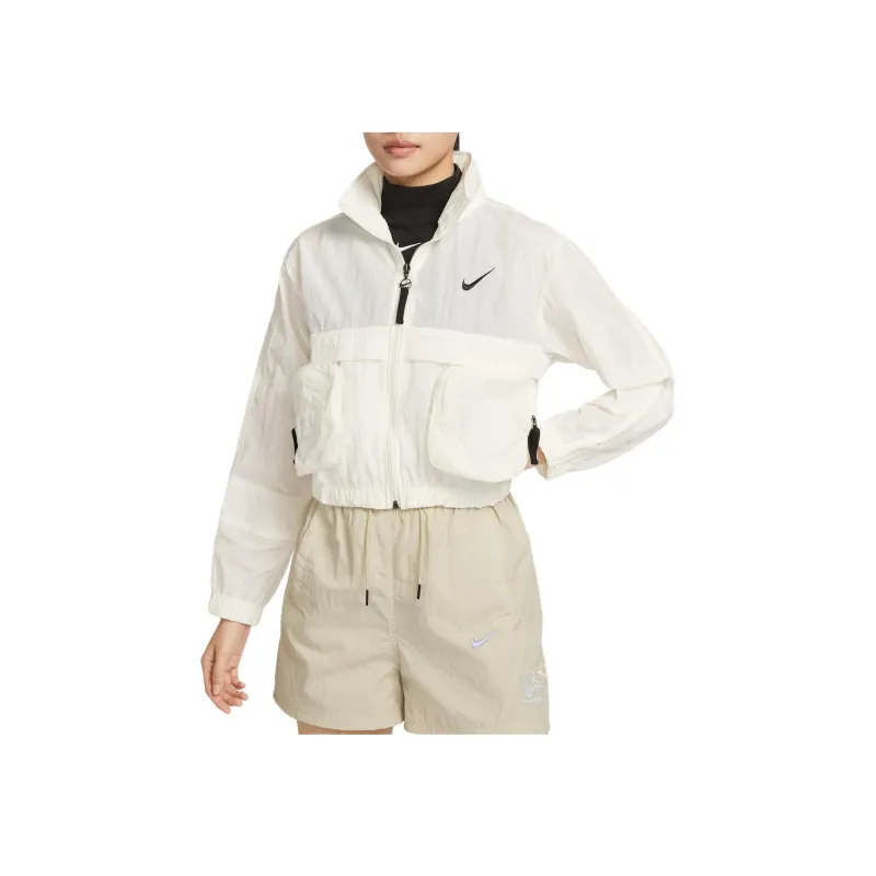 Nike Cropped Coats Women's Sail White-3