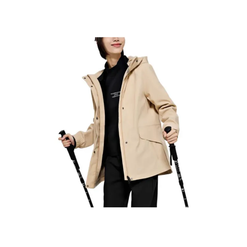 Kappa Jackets Coats Women's Khaki-2