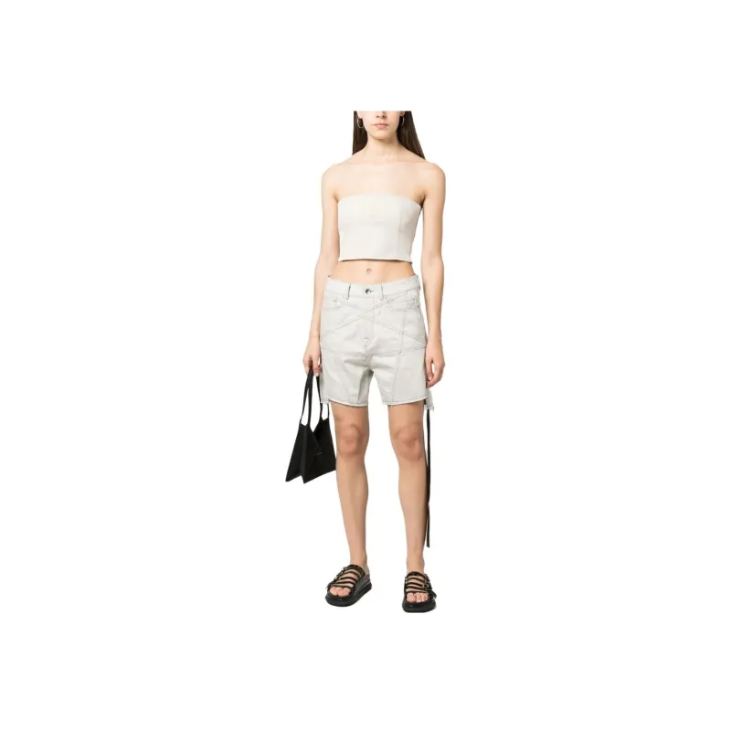 RICK OWENS Mid-rise Denim Shorts-1