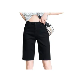 JEANSWEST American Vintage Solid Color Business Casual Comfortable Basic Versatile Leg Lengthening 5/8 Summer Women's