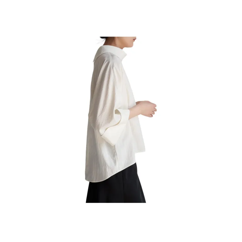 SHALLOW STREAMS Shirt Women's Camellia White-2