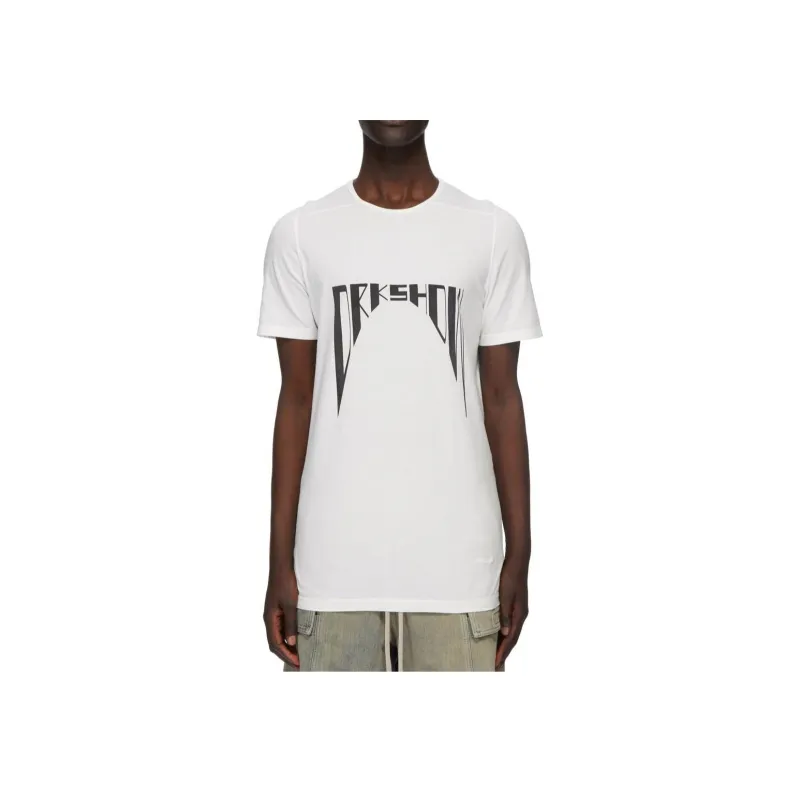 Rick Owens DRKSHDW Curved Logo Print T shirt-0