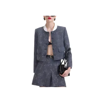 Self portrait Jacket Women's Blue Mixed Color