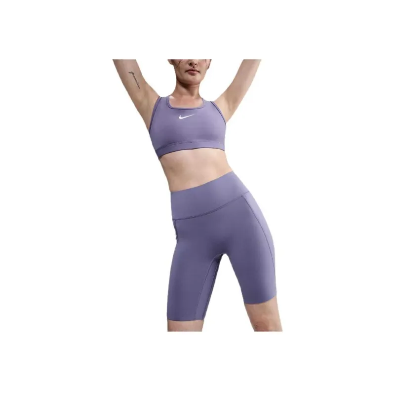 Nike Universa Women's Medium Support High Waisted 8' Biker Shorts With Pockets-0