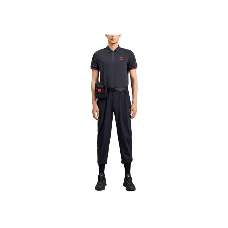 Anta Champion All Weather Series Polo Shirt Men's Black-1