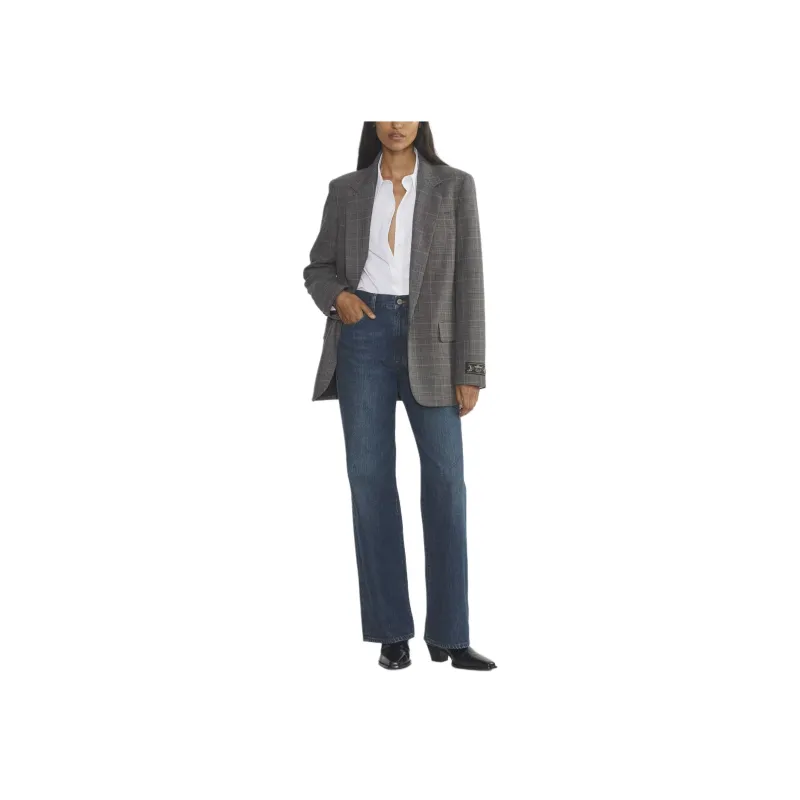 ARITZIA Denim Forum The Farrah Hi-Rise Wide Jean Jeans Women's Be About Dark Bleu/Dark Blue-1