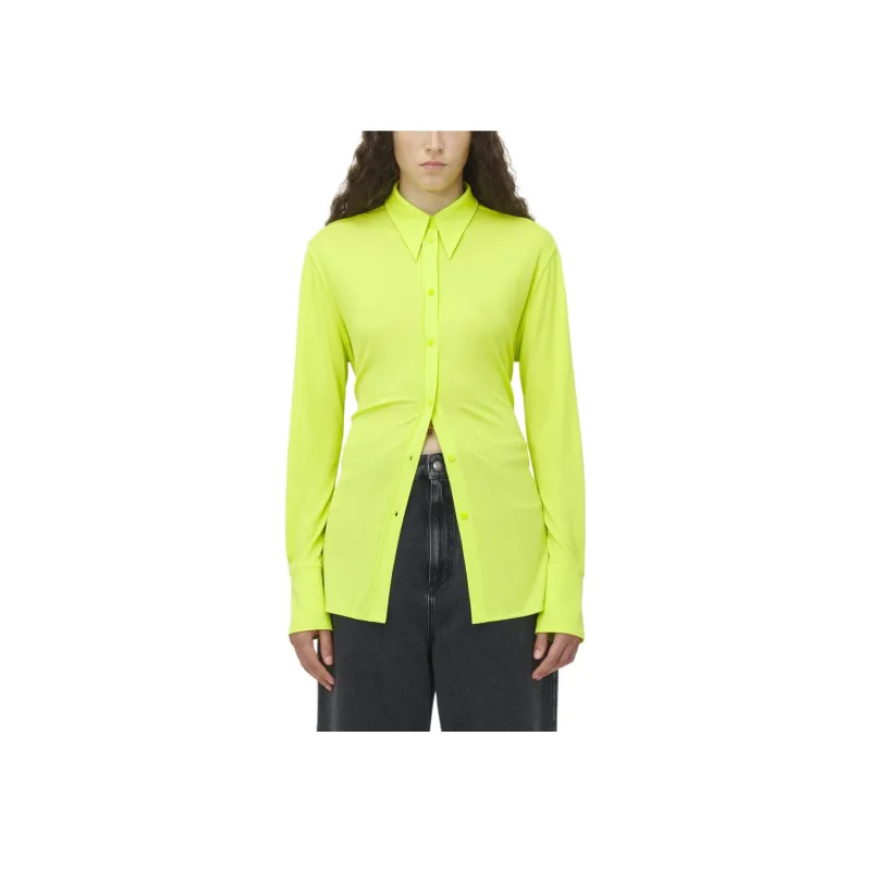 Alexander McQueen T Bar Chain Gathered Fitted Shirt-4
