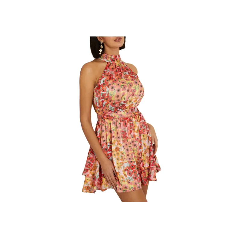 GUESS Sleeveless Dress Women's Orange-4