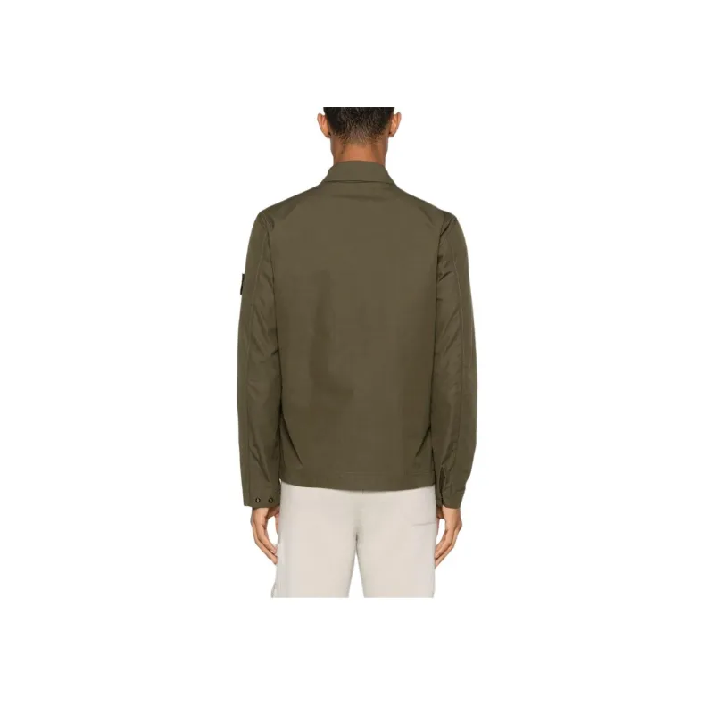 STONE ISLAND Stone Ghost Piece Compass Patch Overshirt-3