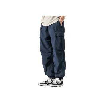 GTHOMME Summer Outdoor Quick Dry Breathable Sports Urban Techwear Solid Color Workwear Casual Pants Unisex Navy