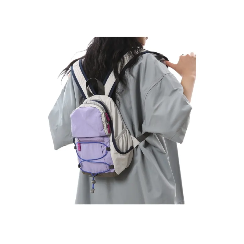 Parker Bear Nylon Polyester High School And University Student All Purpose Backpack Unisex White/Green/Purple-9