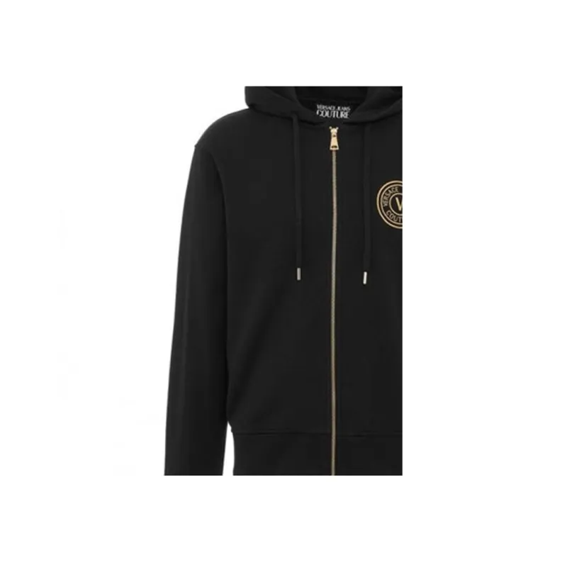 VERSACE Zip Up Drawstring Hoodie-5