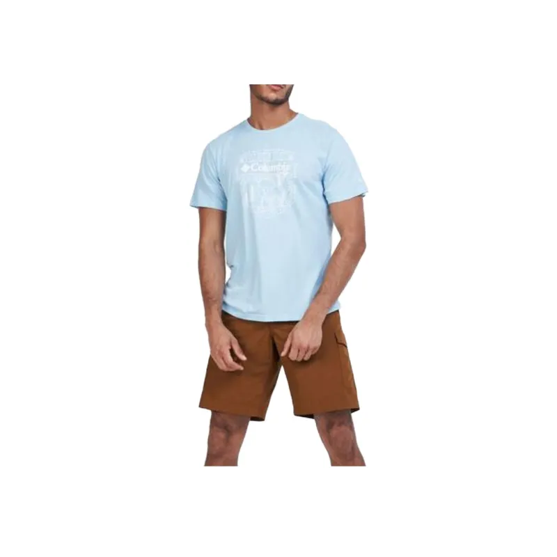 Columbia Bluff Mesa T Shirts Men Sky Blue-0