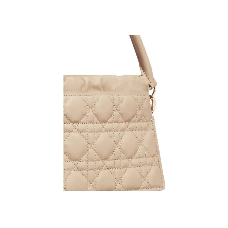 DIOR Lady Dior Sheepskin Shoulder Bag Crossbody Bag Handbag Mini Women's Rouge Beige-3