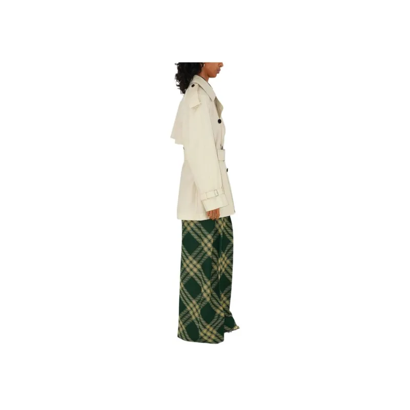 Burberry Short Belted Trench Coat-4