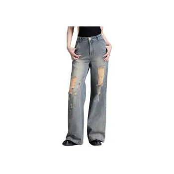 You Cow Me Pants Jeans Women's Nostalgic Blue