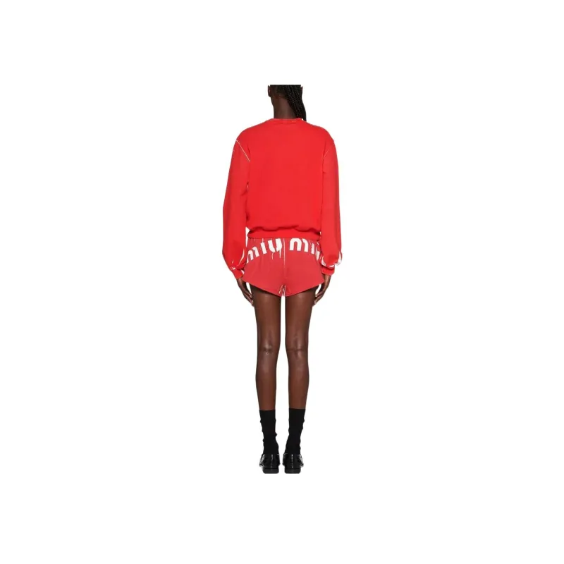 MIU MIU SS23 Sweatshirt Women's Red-3