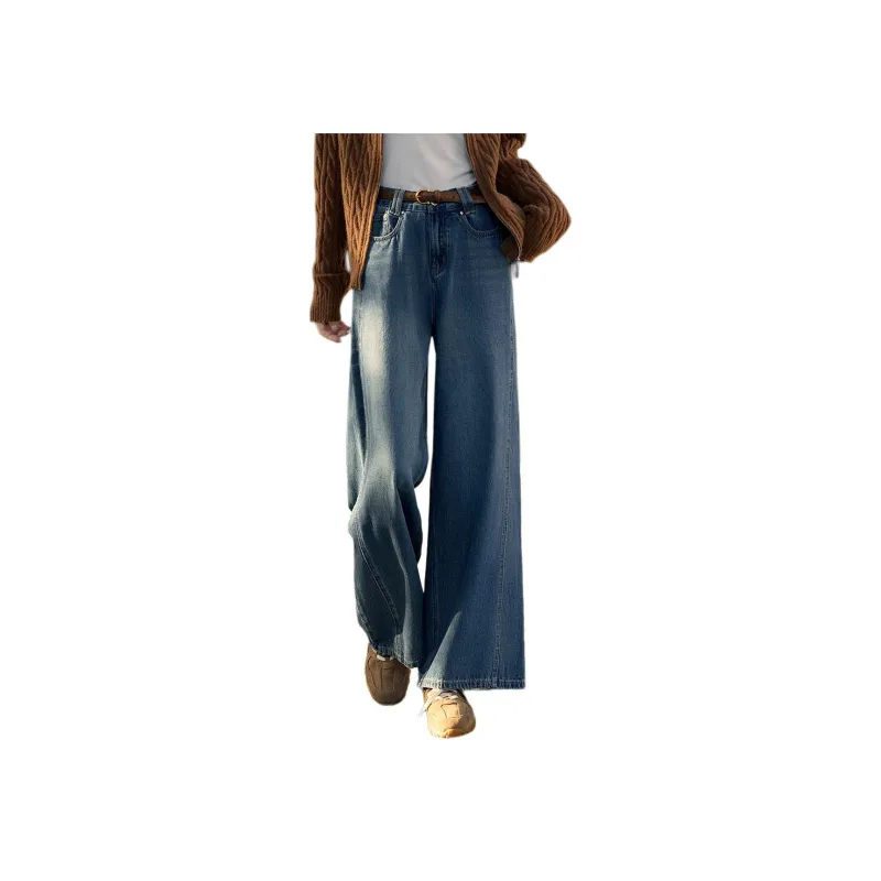 Mo Han Yi Mei Jeans Women's Dark Blue-0