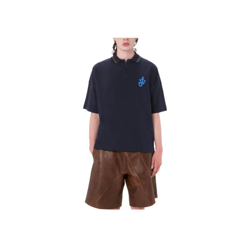 JW Anderson Anchor Patch Short Sleeve Polo Shirt-1