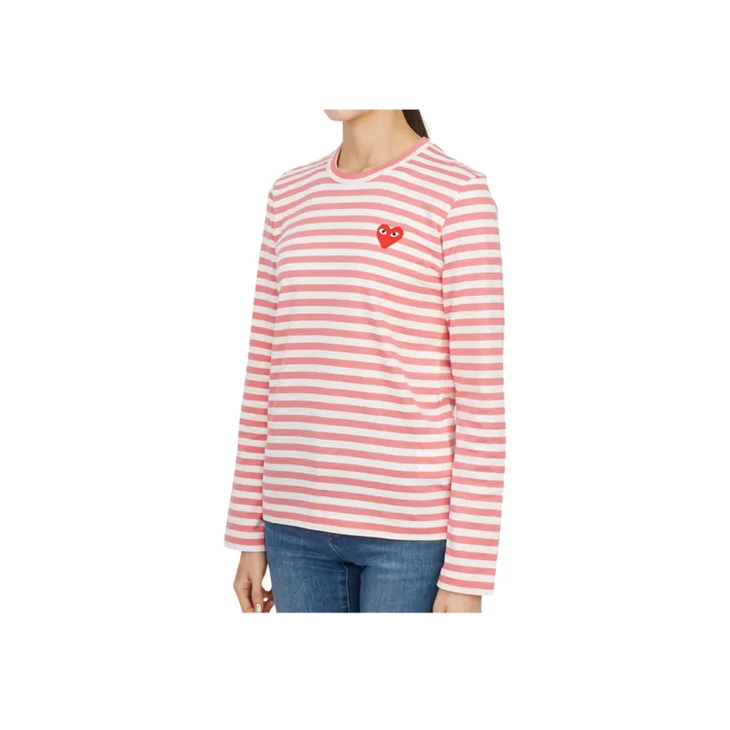 CDG Play T Shirts Women's Pink-1