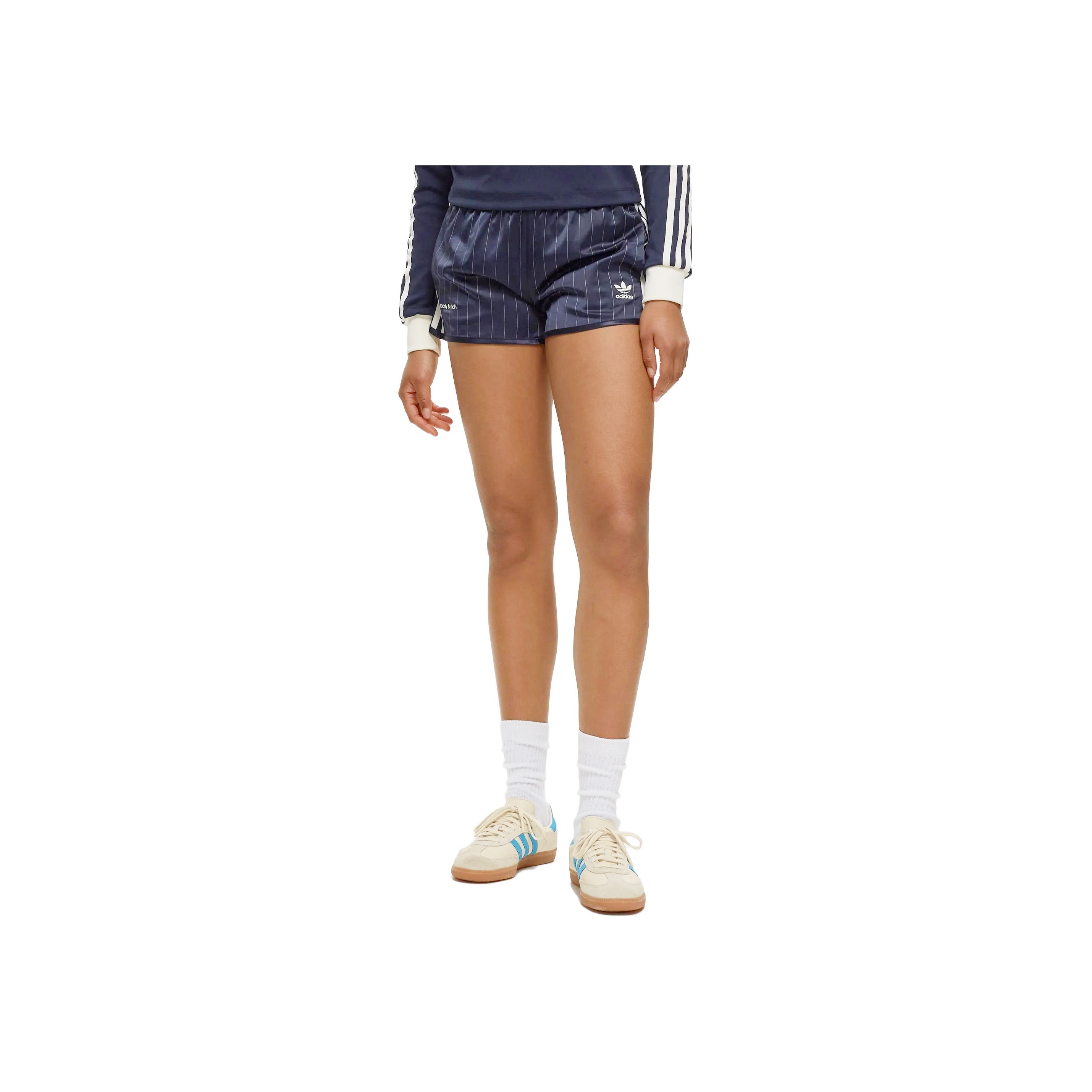 Adidas Originals X Sporty & Rich Track Short Navy/Cream XXS