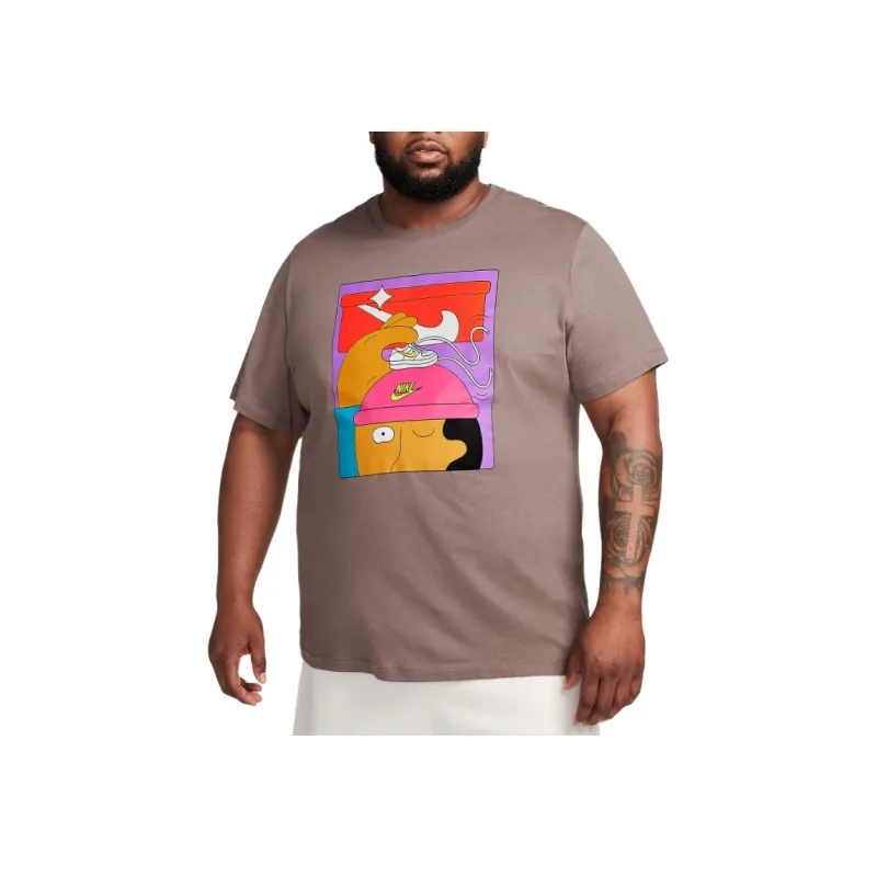 Nike T-Shirts Men Brown-4