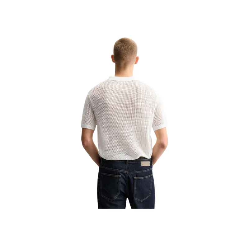 ZARA Polo Shirt Men's Raw White-2