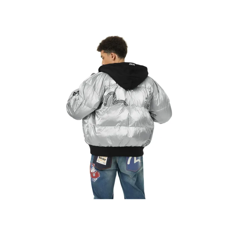 EVISU FW24 Puffer Jacket Men's Silver-3