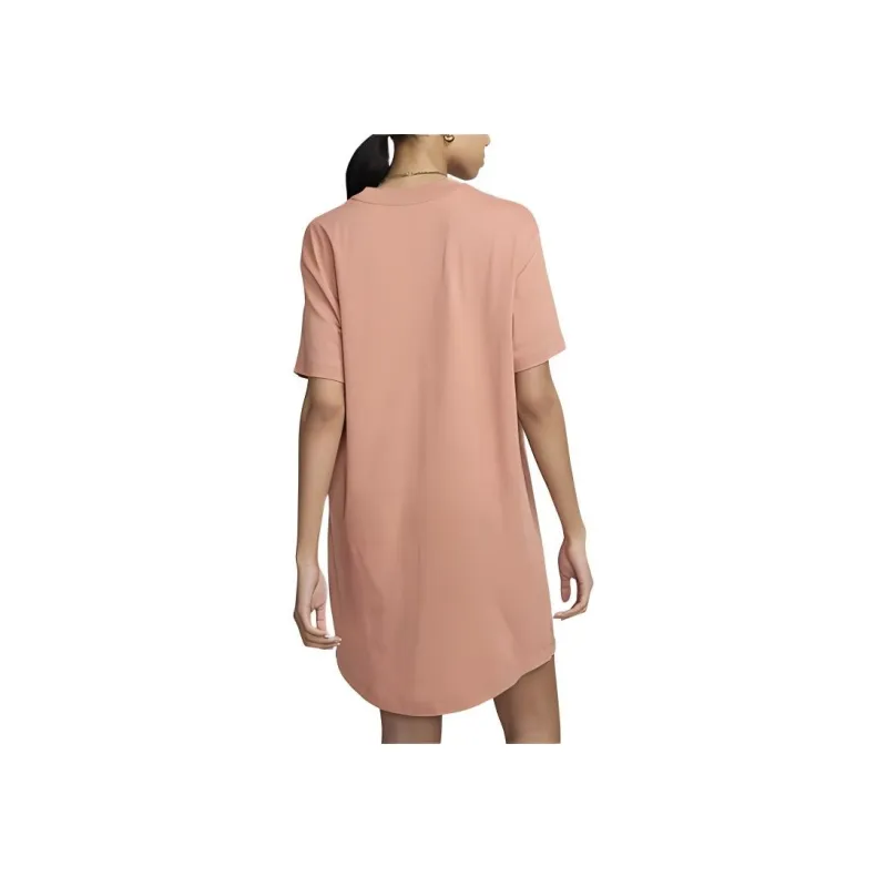 Nike Sportswear Chill Knit Short-Sleeved Dresses Women's Blush-0