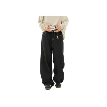 WARNING LIGHT Jeans Unisex Vintage Blue