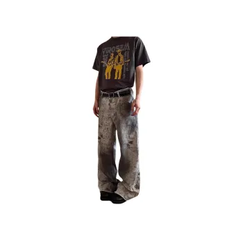 PANDA ADEVIL Jeans Unisex Light Gray