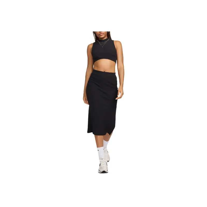 Nike Sportswear Chill Rib Women's Tight Mock Neck Cropped Tank Top-3