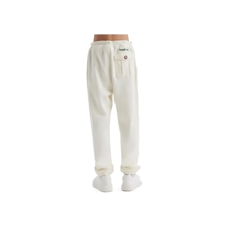 Mitchell Ness Knitted Sweatpants Men White-5