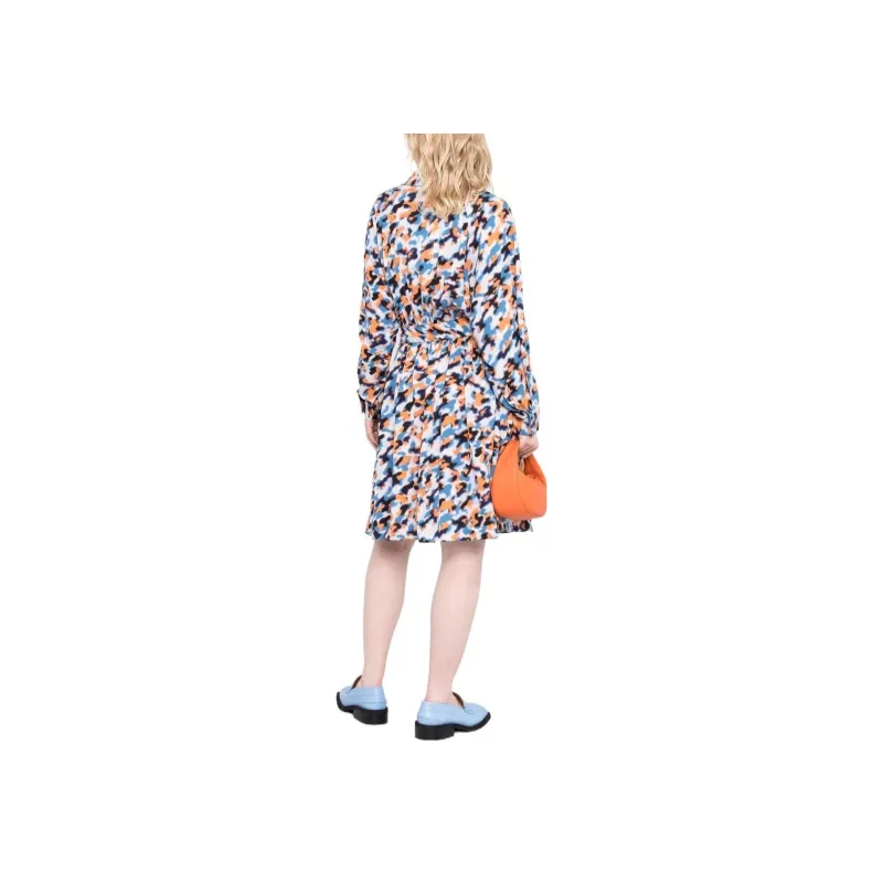 KENZO Abstract Print Long-Sleeved Midi Dress-1
