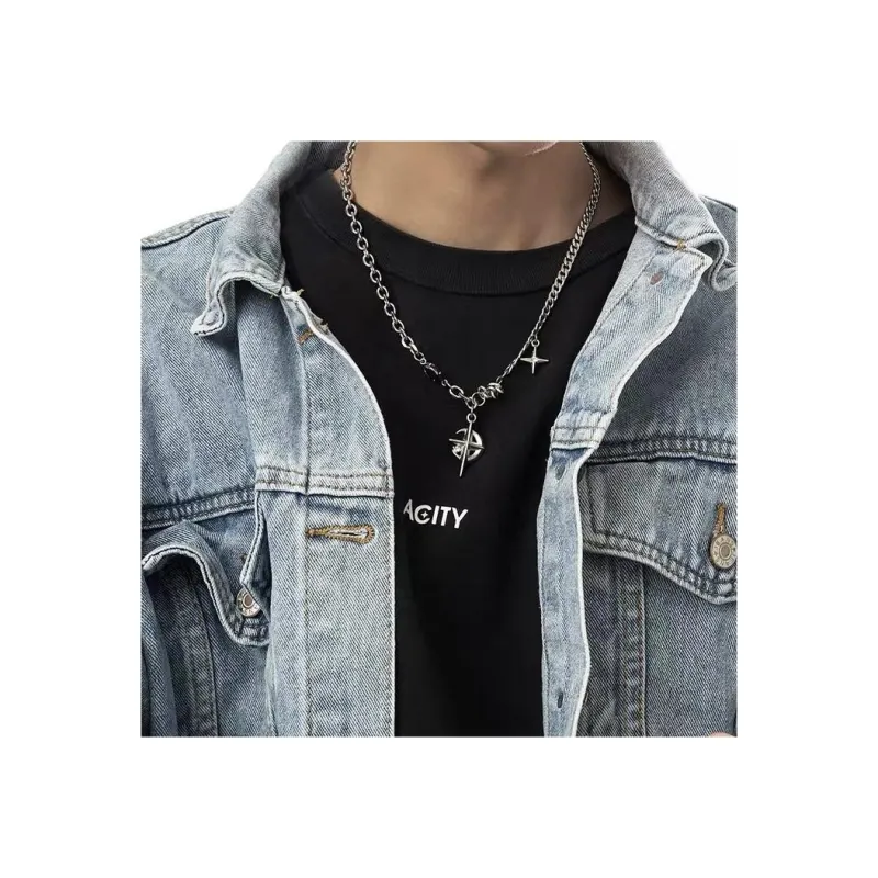 BLESSED BULLET Titanium Steel Necklaces Unisex-5