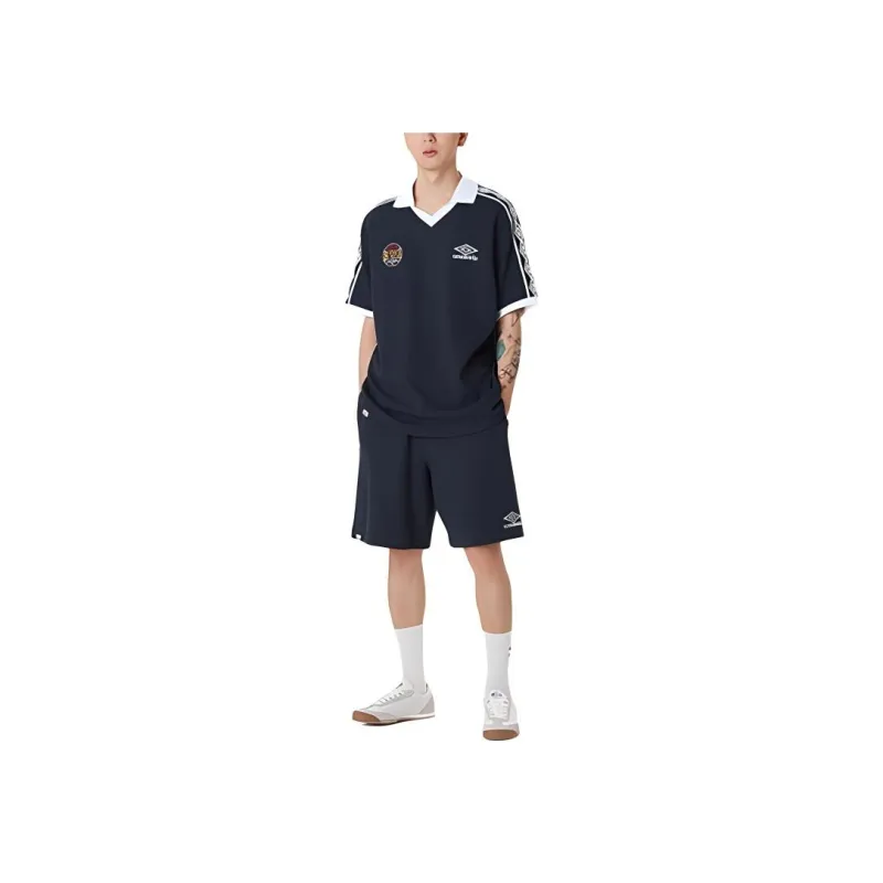 Umbro WAFFLE FABRIC SHORT T-Shirt Unisex Marine Blue-2