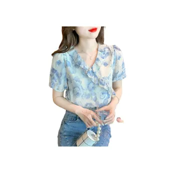 Mu Xiao Xin T Shirt Women's Light Blue