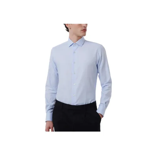 XACUS 블루 남성 셔츠