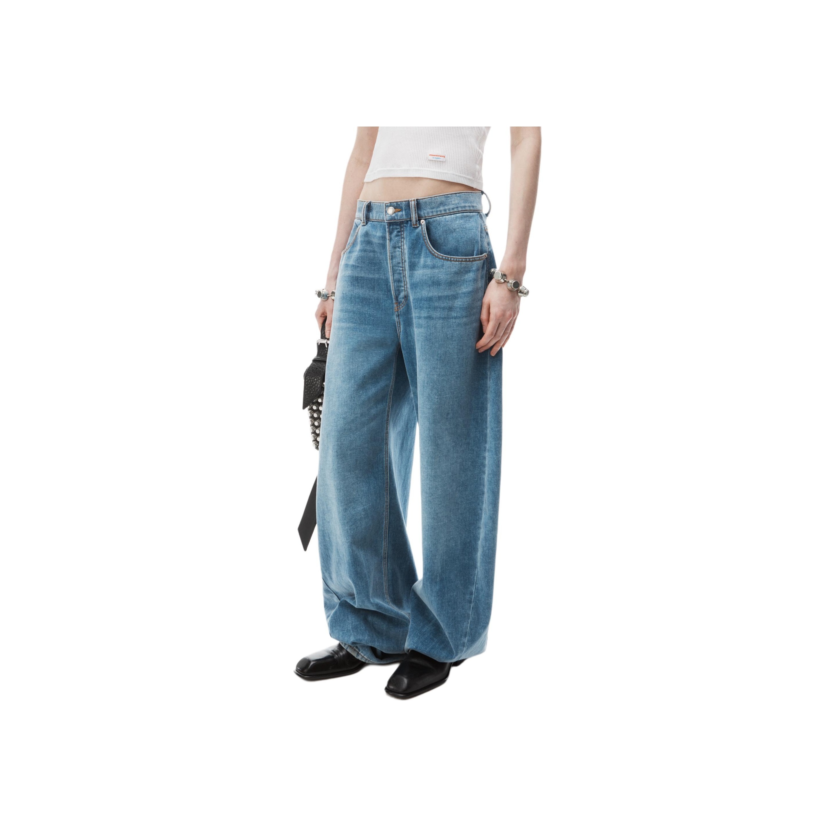 Alexander Wang Oversized Rounded Jeans - POIZON