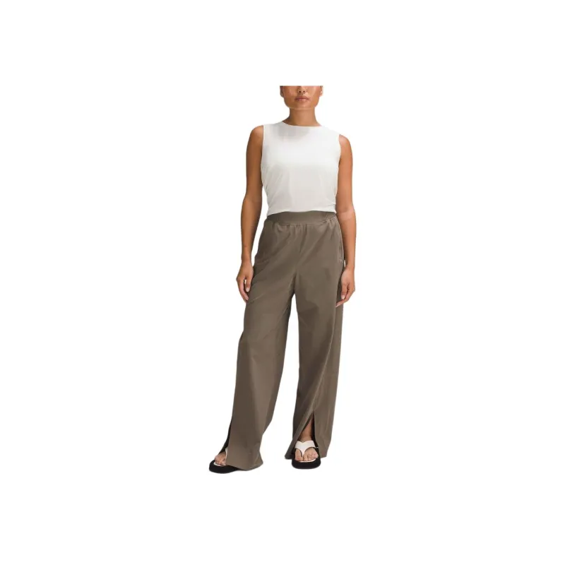 Lululemon Stretch Woven Wide Leg High Rise Pants Asia Fit Knitted Sports Pants Women's-8