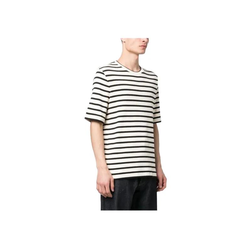 JIL SANDER + Striped Crewneck T Shirt-3